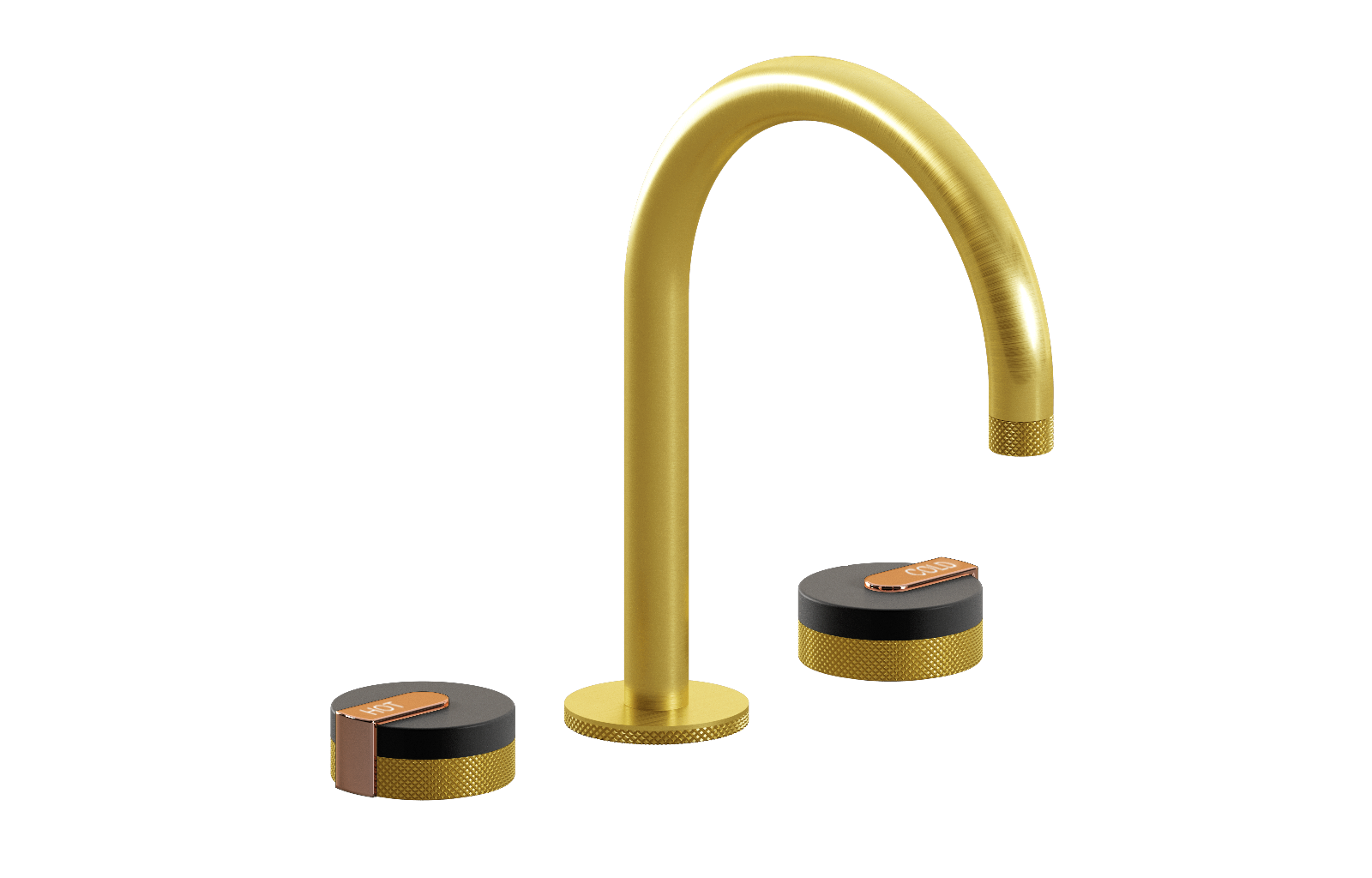 E-11512-R1MBK-L1RG-BB Смеситель для умывальника на 3 отвертия GRAFF MOD+