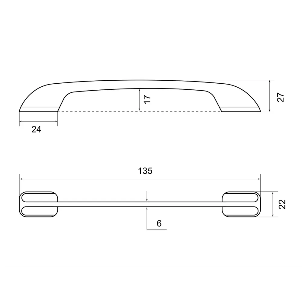 86899278 Ручка-скоба мебельная Assistente ЦАМ 96 мм цвет графит STLM-1011111 PALLADIUM  - Вид №2