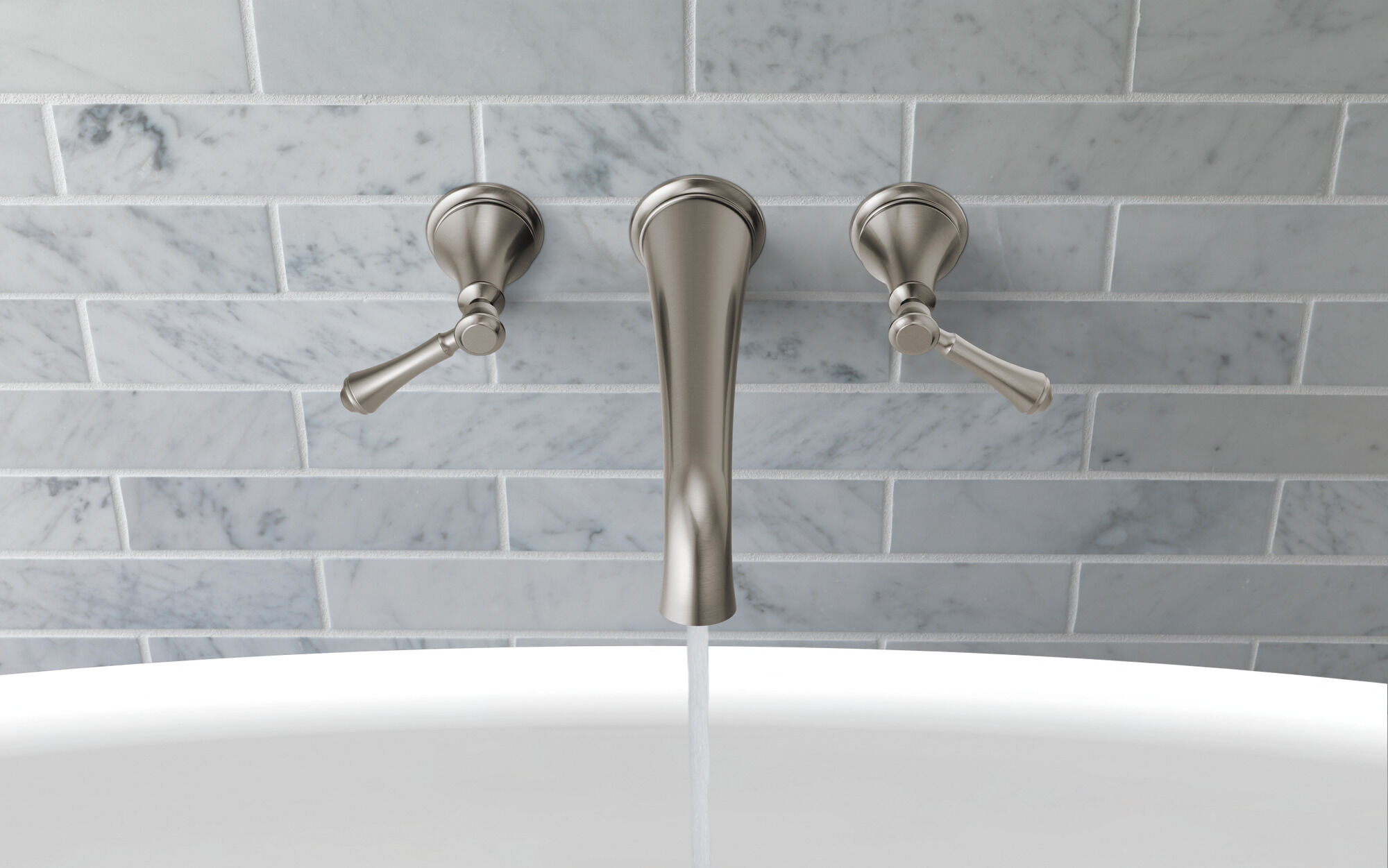 Настенный наполнитель ванны Delta Faucet Traditional T5797-WL - Вид №1