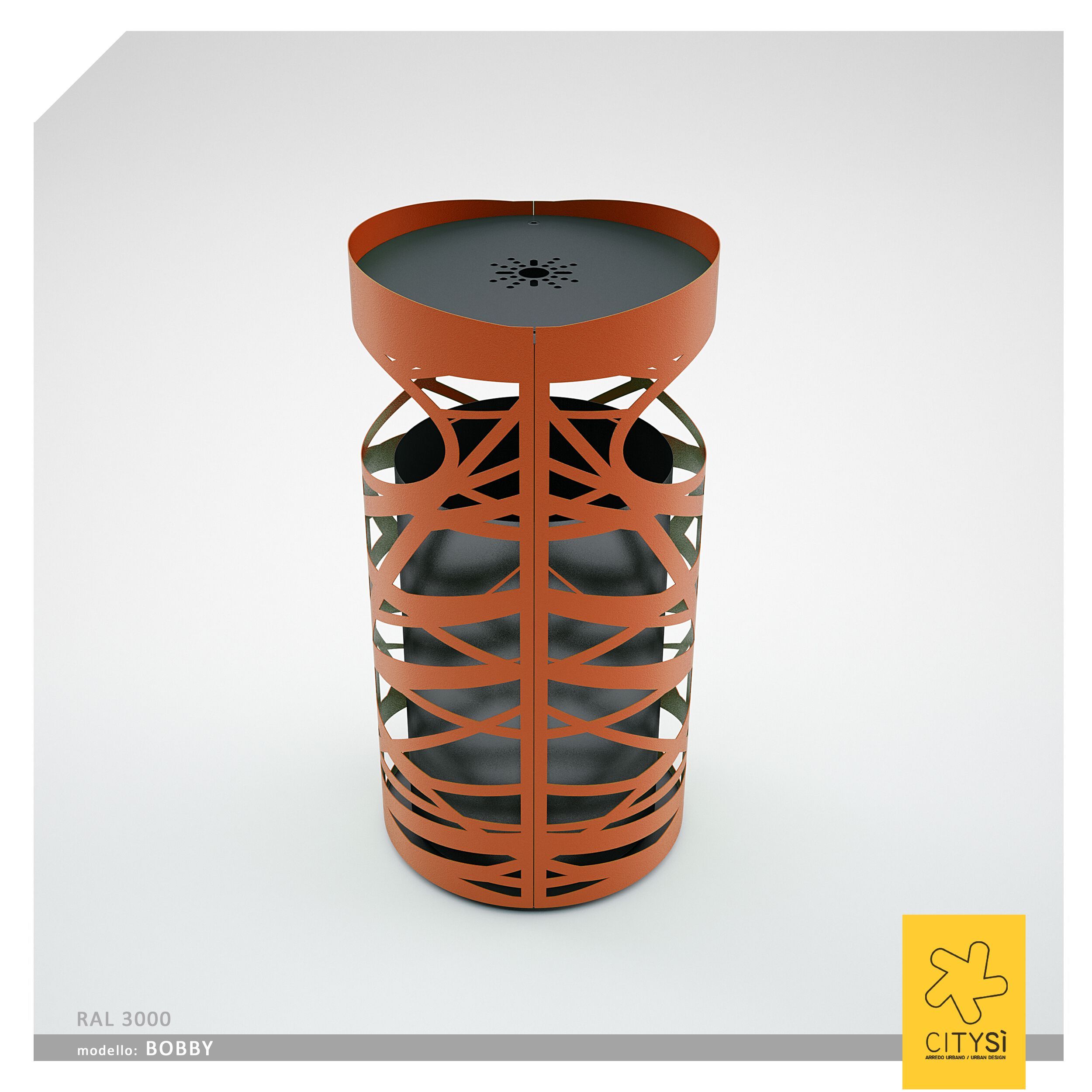 Наружная крышка стальная корзина для мусора с пепельницей CITYSì Bobby ARCH-00133769