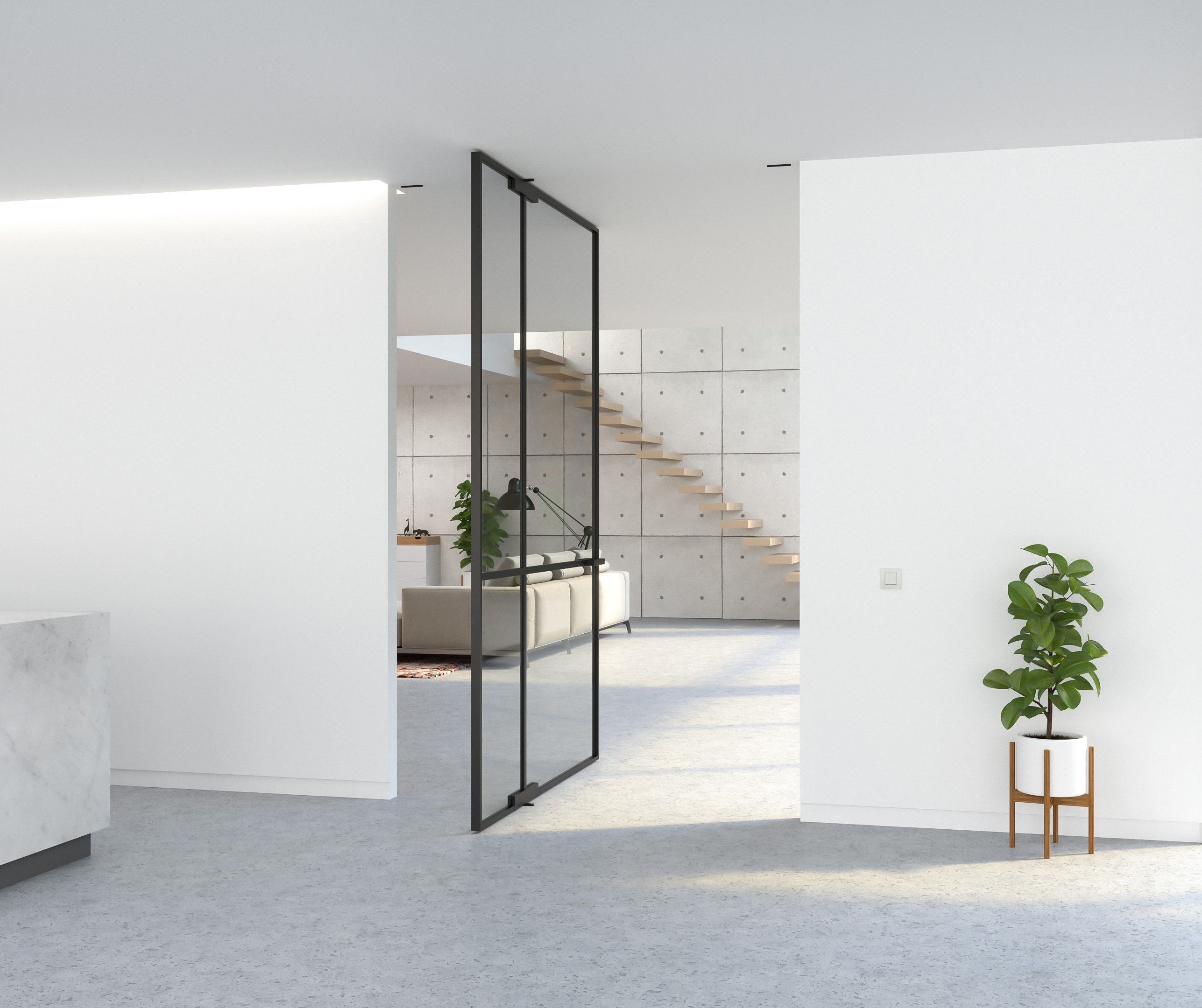 Бескаркасная алюминиевая поворотная дверь Portapivot Portapivot Door systems ARCH-00119222 - Вид №1