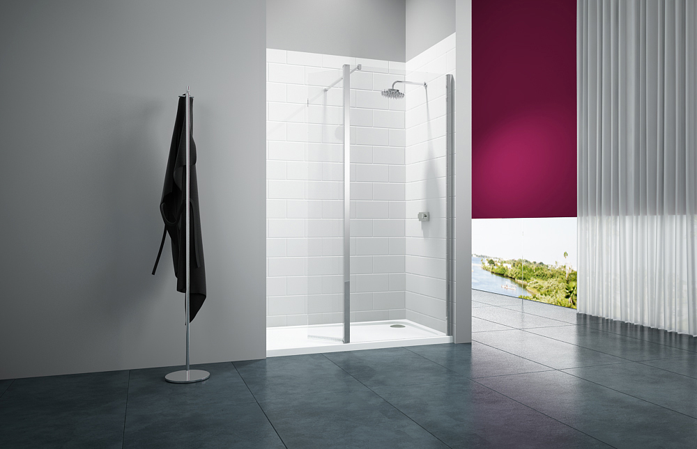 Душевая перегородка M8SW231 Merlyn 8 Series Хромированный - Вид №1