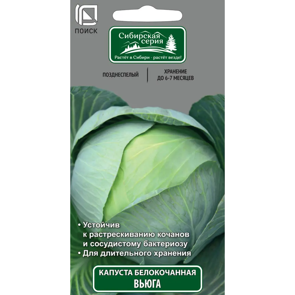 Семена капусты белокочанной «Вьюга» от ПОИСК 83123484 STLM-1325682