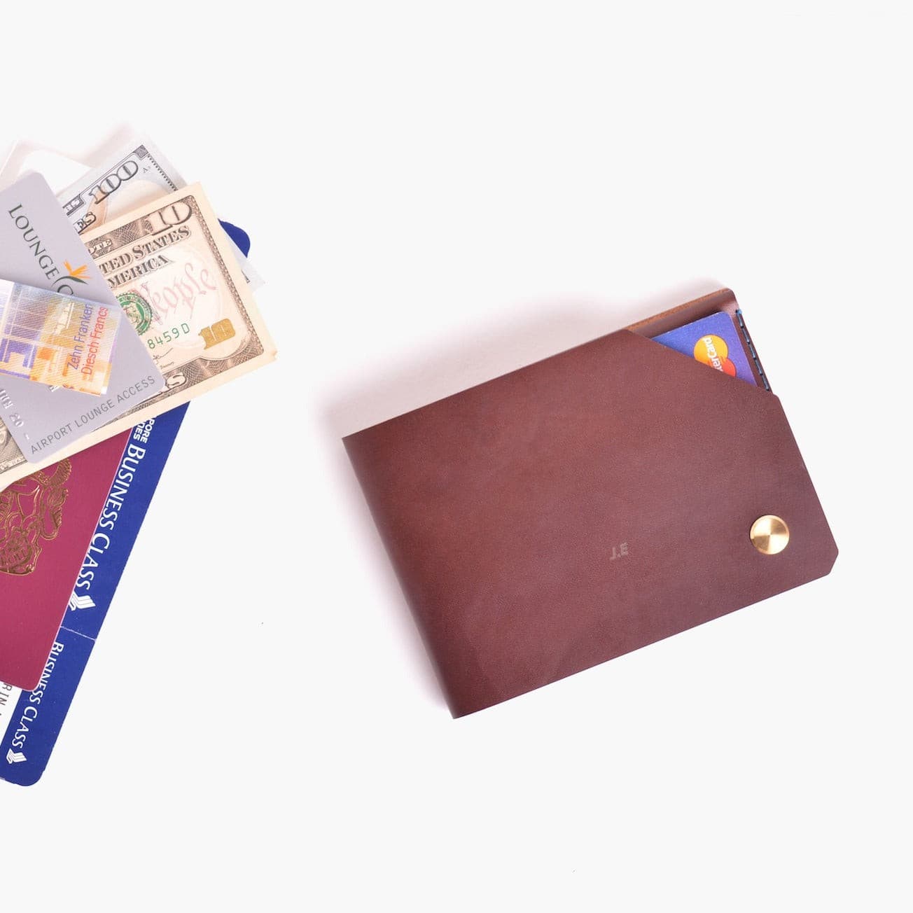 W105CHES Дорожный кошелек - Каштан Wingback  - Вид №4