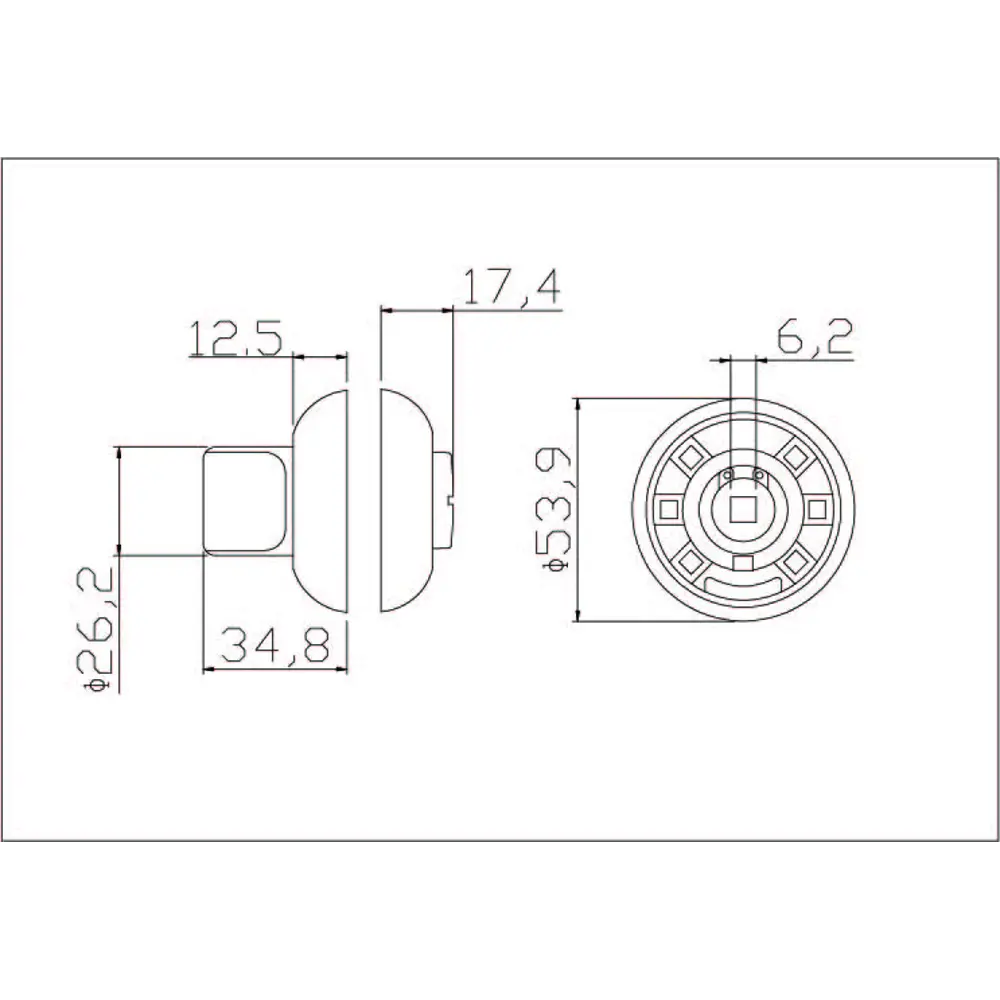 Накладка-фиксатор EDSON EDS-WC-R1 медная для межкомнатных дверей 85165129 STLM-0059270 - Вид №3