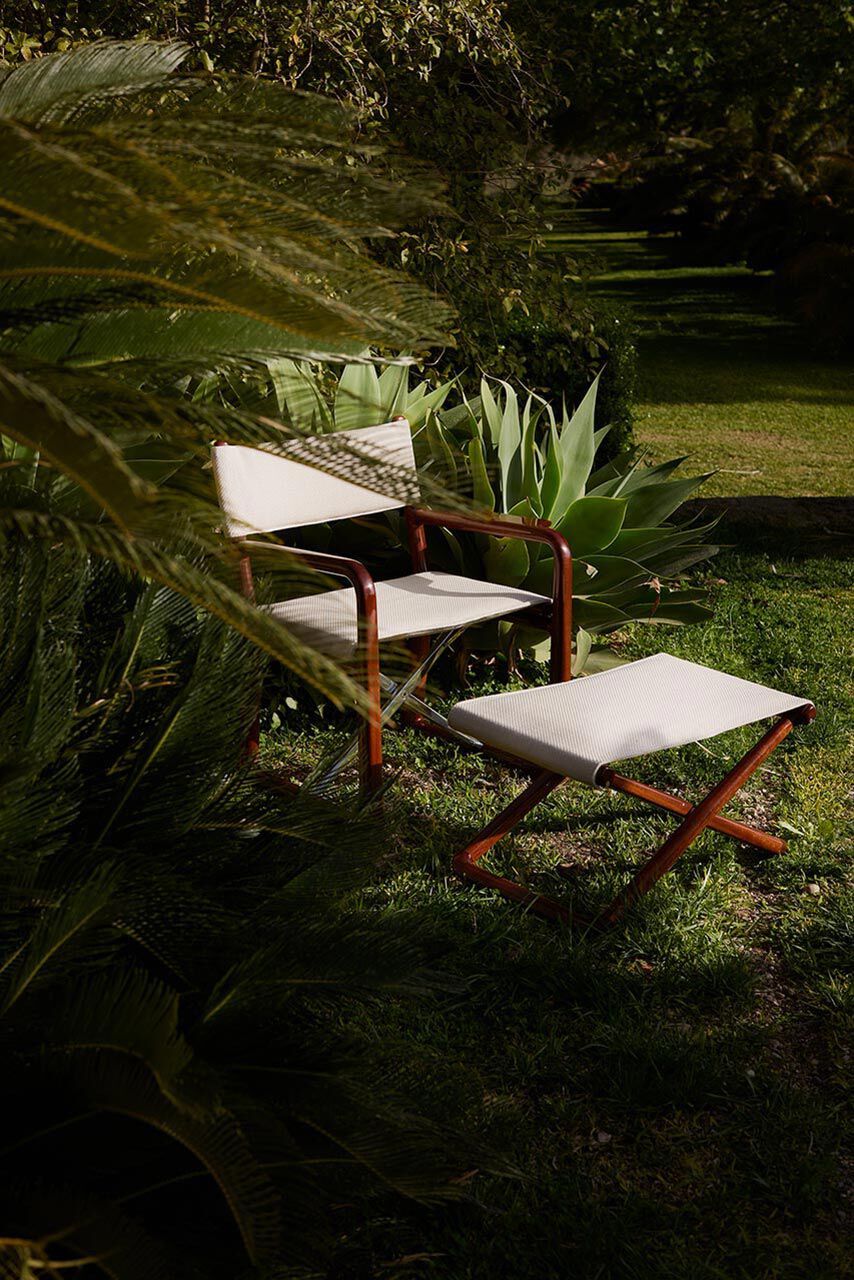 Прямоугольная Садовая подставка для ног из красного дерева и ткани Exteta Loro Piana Interiors, The Delight Chairs by Exteta ARCH-00077170 - Вид №10