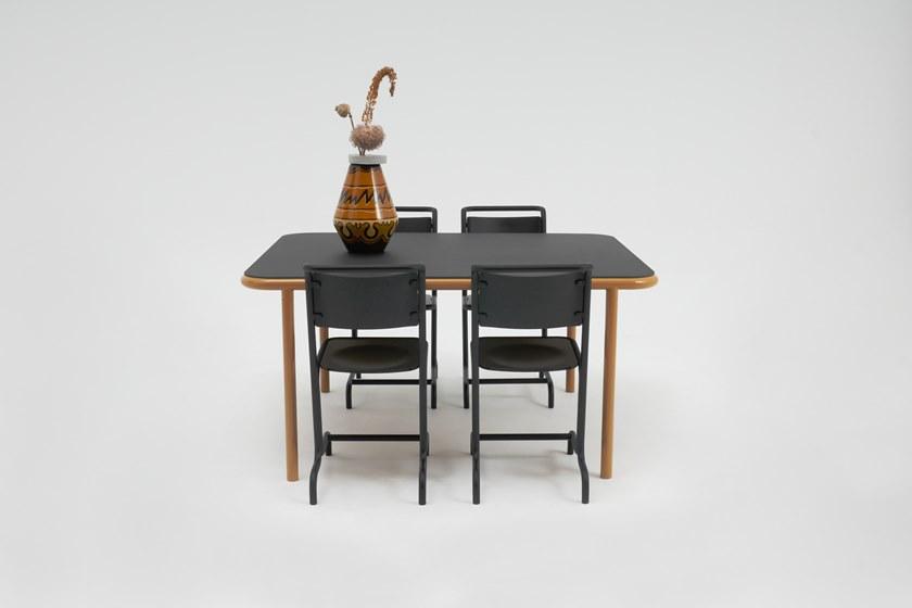 Atelier Haußmann Стул из стали и дерева с подставкой для ног sun-id-1353430 - Вид №11