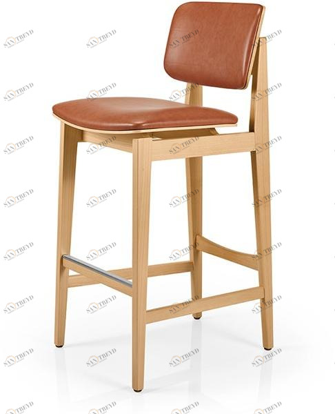 JMS Кожаный барный стул с подставкой для ног Shanna sun-id-1452444