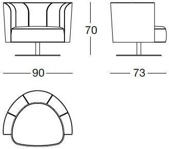 Поворотное кожаное кресло Loveluxe 2015 – regency collection X 680 Santreyd - Вид №4