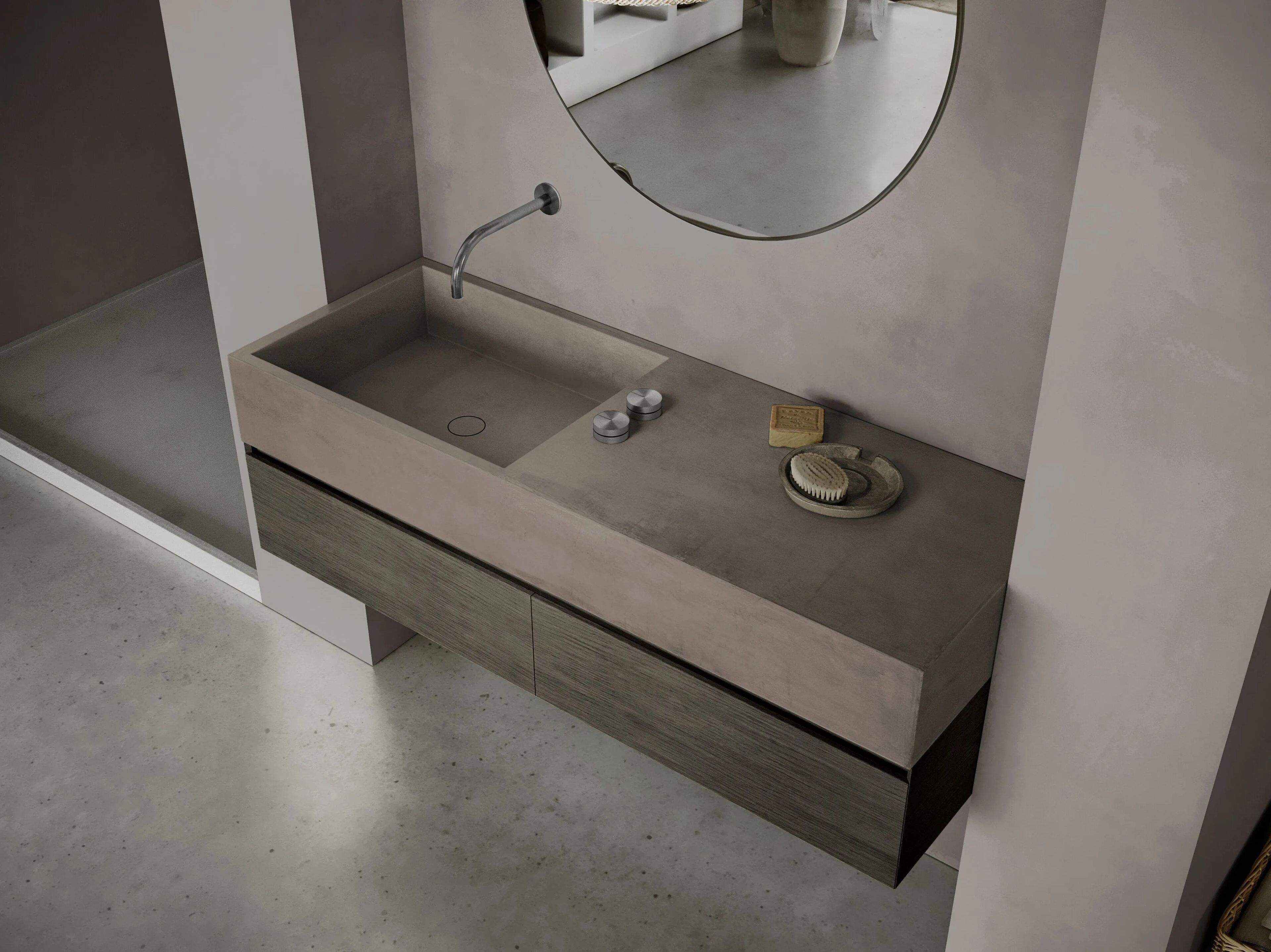 Прямоугольный подвесной одиночный умывальник COCOON Maison ARCH-00045271