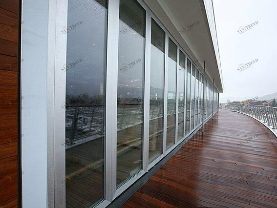 ANAUNIA Подвижные звуконепроницаемые стеклянные стены для улицы sun-id-1471157