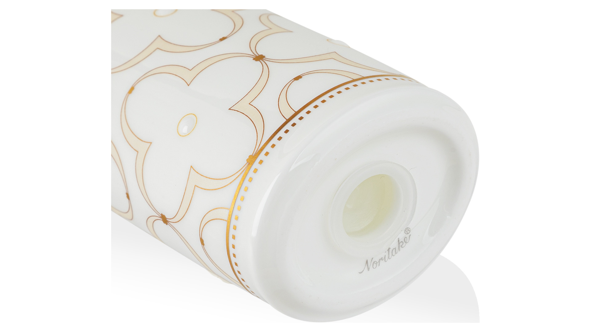10628665 Noritake Набор соль и перец Noritake "Трефолио,золотой кант" 10см Фарфор костяной  - Вид №2