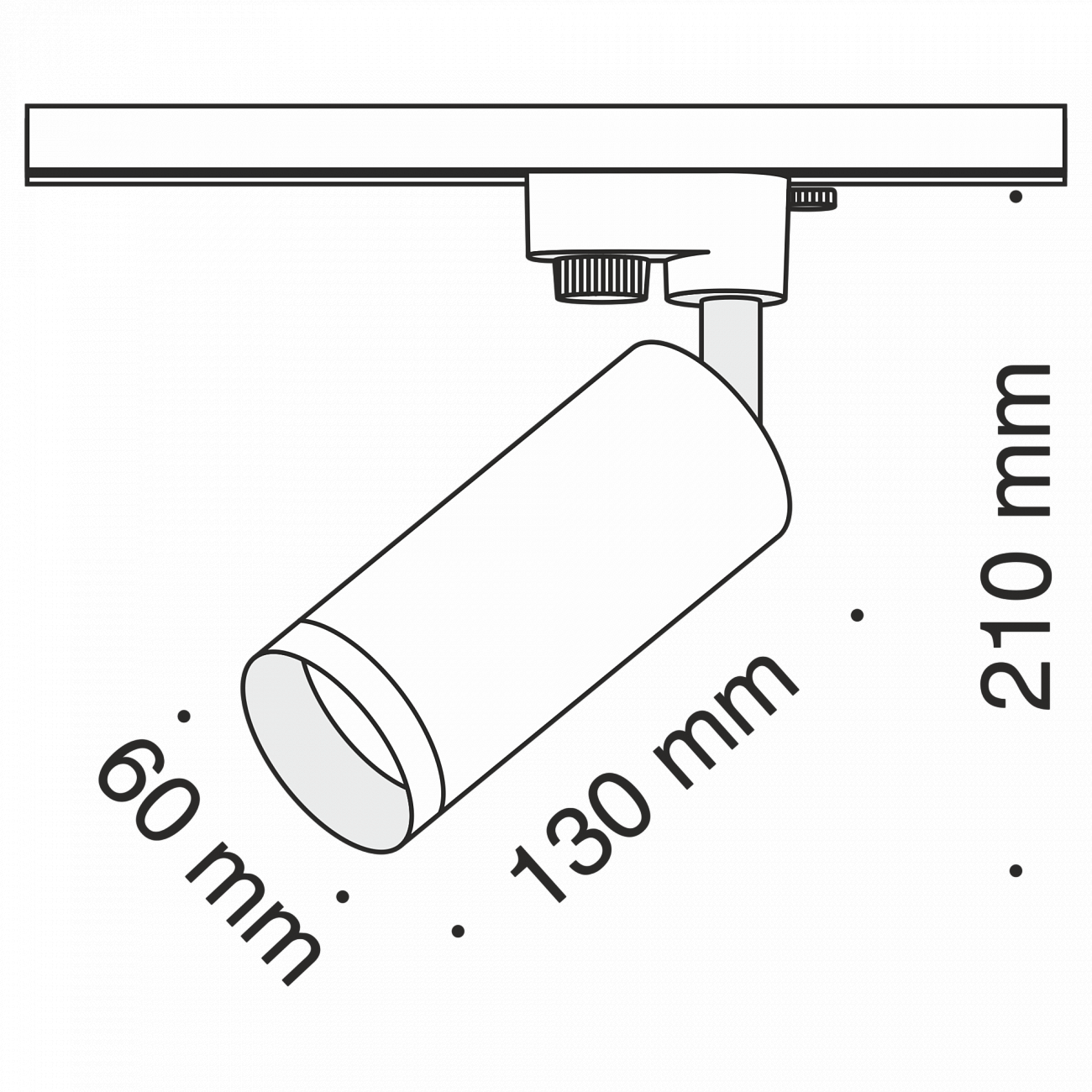 Трековый светильник черный TR004-GU10 TECHNICAL SINGLE PHASE TRACK SYSTEM 00-3956210 Черный  - Вид №3