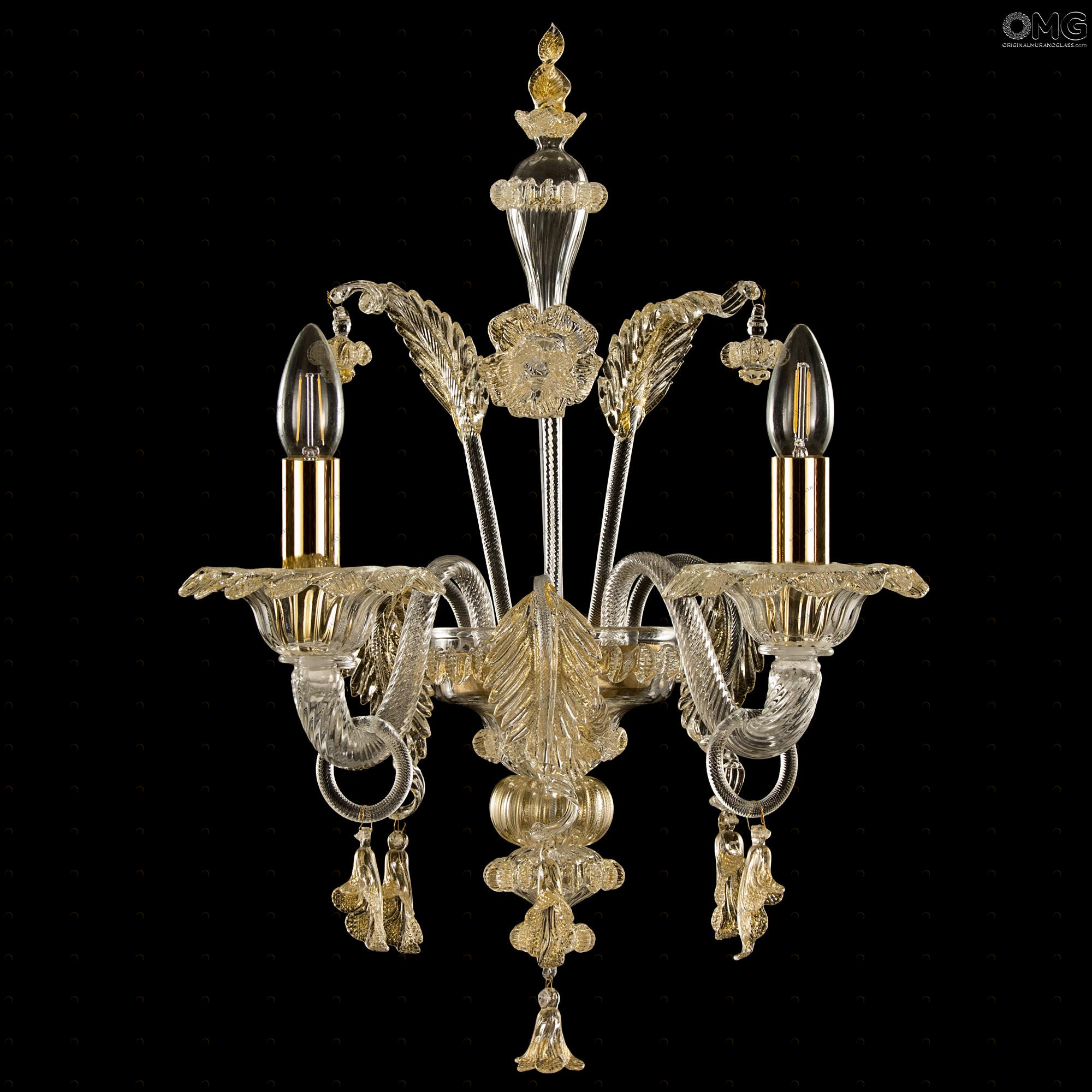 3409 ORIGINALMURANOGLASS Настенный светильник Бра Аида Голд - муранское стекло OMG  см 