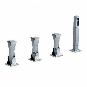 Смеситель для ванны на 4 отверстия ½“, монтаж на борт ванны JOERGER Turn