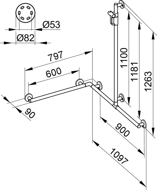 34915171911 Держатель душевой лейки KEUCO Plan Care - Вид №4