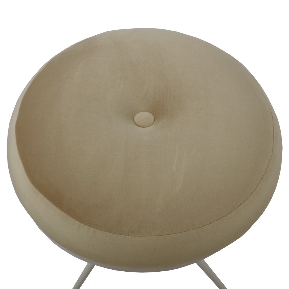 19025 BOGACHO Табурет Шанель Айвори кованая сталь / бархат  - Вид №2