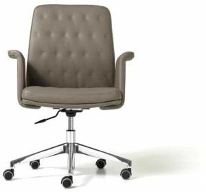 Diemme Вращающийся офисный стул из экокожи с 5 спицами на колесах Artù