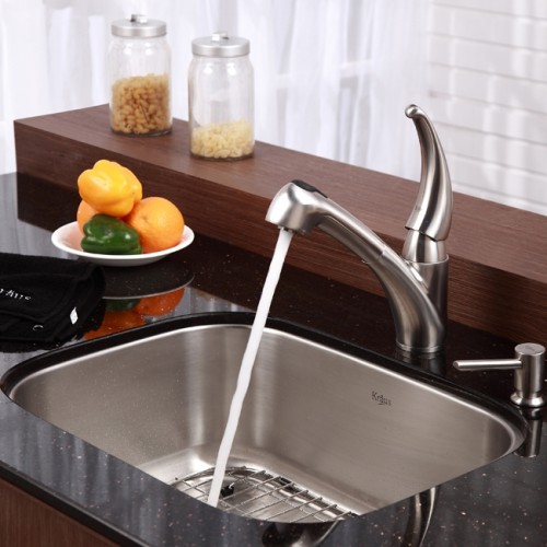 KBU12 Мойка кухонная прямоугольная Krausru  - Вид №4