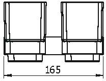 11919A Стакан двойной подвесной цвет хром LANGBERGER ALSTER - Вид №2
