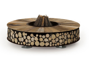 Жаровня из стали и дерева