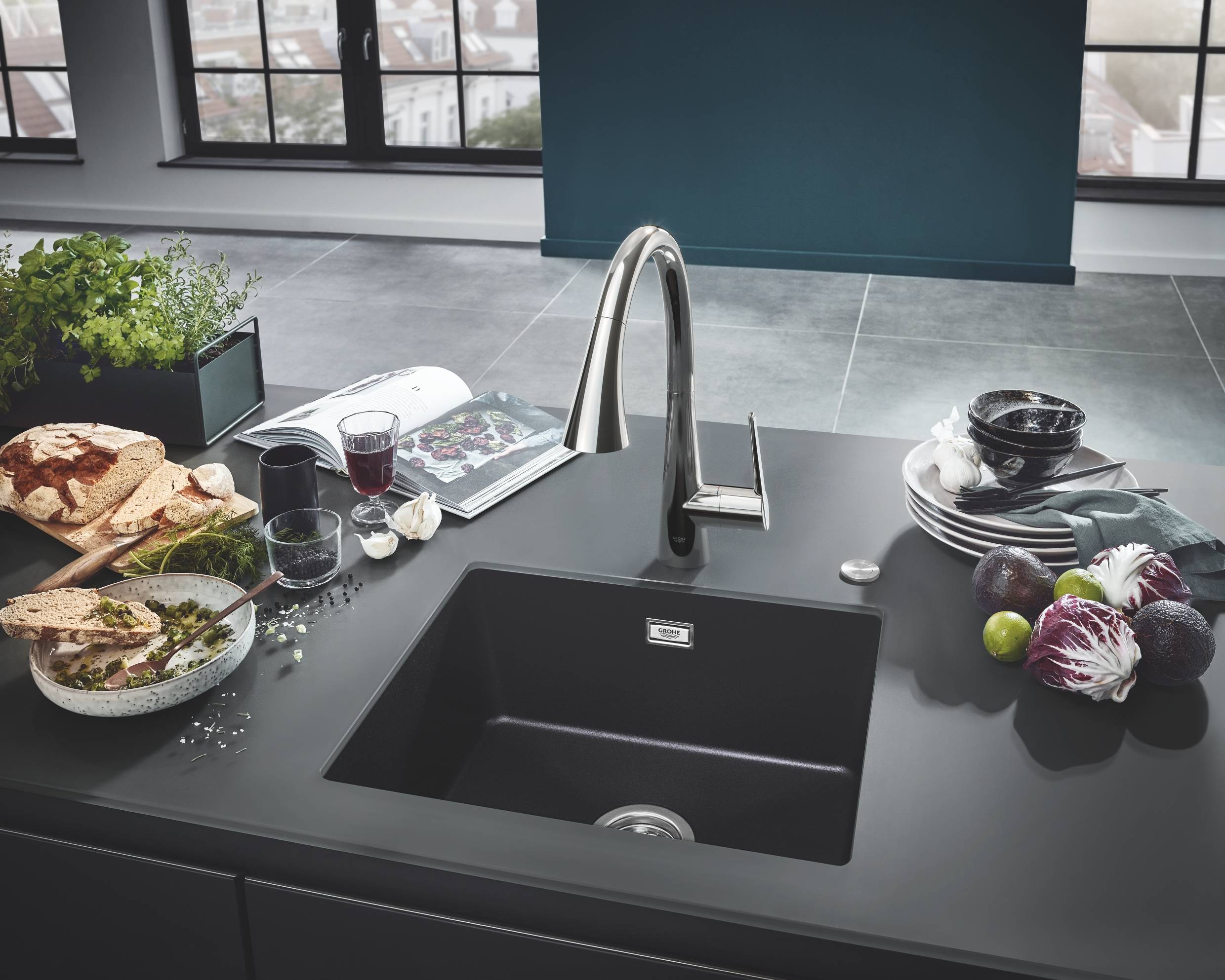 Смеситель для кухни GROHE Zedra New с выдвижной лейкой, хром (32294002) - Вид №3