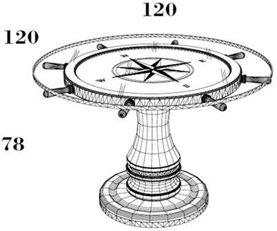 Caroti Круглый стол из массива дерева и хрусталя  1008  - Вид №5