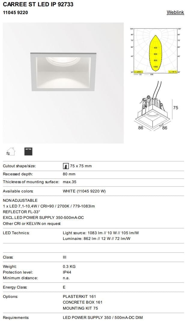 Утопленный светодиодный прожектор Deltalight Carree ARCH-00099894 - Вид №2