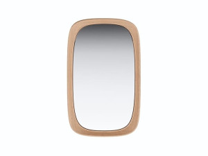 Прямоугольное зеркало из массива дерева с рамкой