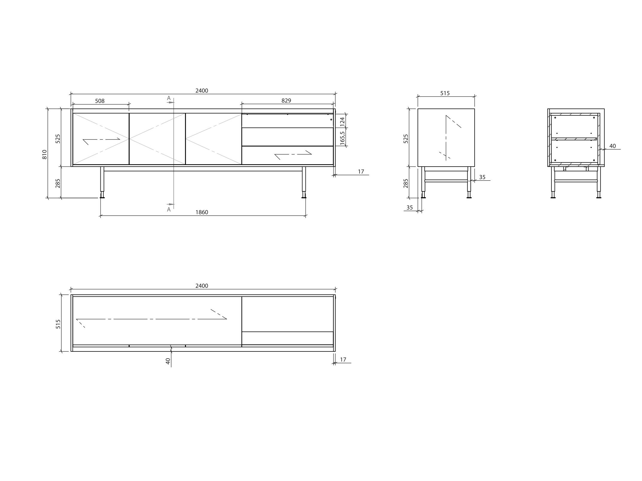 Прямоугольная консоль с ящиками Laskasas Essence ARCH-00147244 - Вид №5