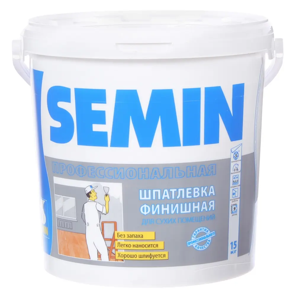 Шпатлевка финишная для сухих помещений Semin 15 кг 81964400 STLM-2131934 