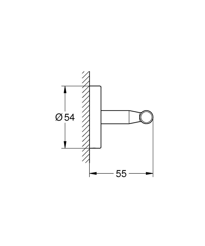 40461000 Крючок для халата Grohe BauCosmopolitan хром - Вид №1