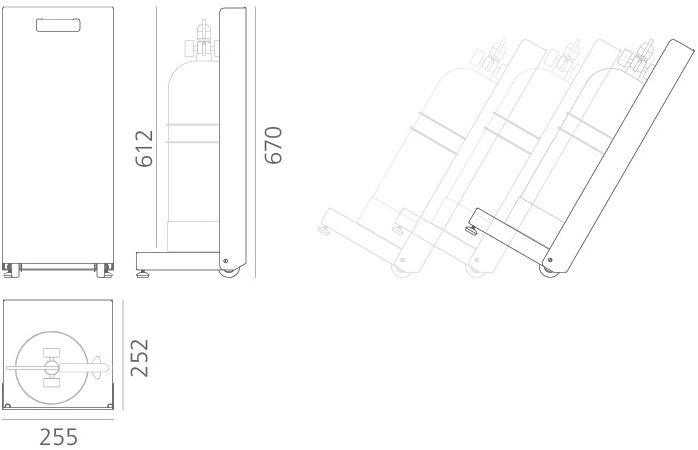 Systemtronic Стальная опора для огнетушителя с колесами sun-id-1399269 - Вид №5