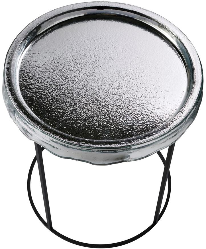 RADAR INTERIOR Круглый журнальный столик из термоформованного стекла с подносом sun-id-1434742 - Вид №1