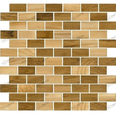 Мозаика и 3D панели из дерева Tarsi Кирпич 2d212 Дуб Селект (Гладкая) 331х331 мм 1401100114