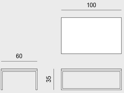 Viganò Низкий прямоугольный журнальный столик из металла и стекла Apollo sun-id-1493786 - Вид №2