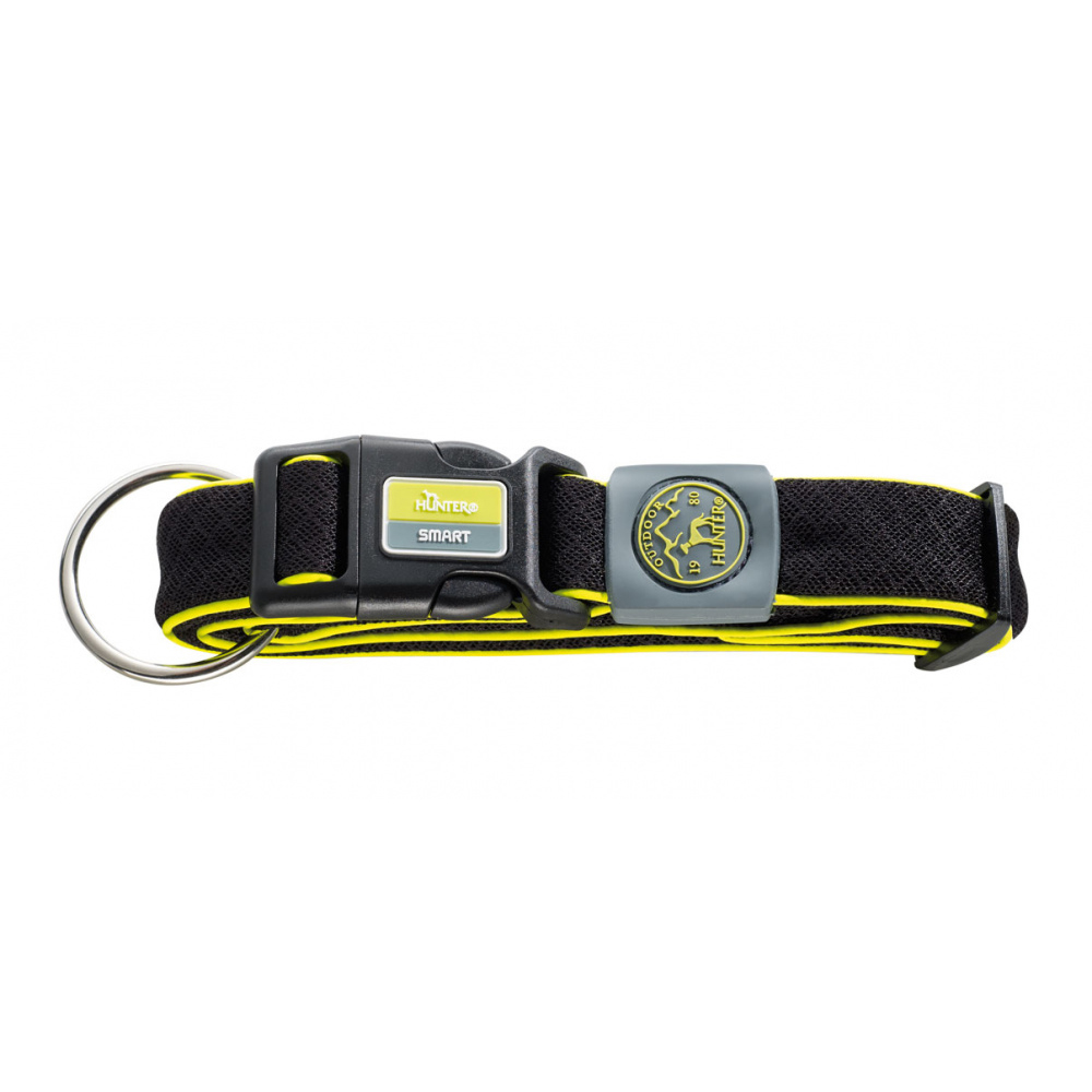 ПР0046557 Ошейник для собак Maui М (36-55 cм)/2,5см сетчатый текстиль черный HUNTER 