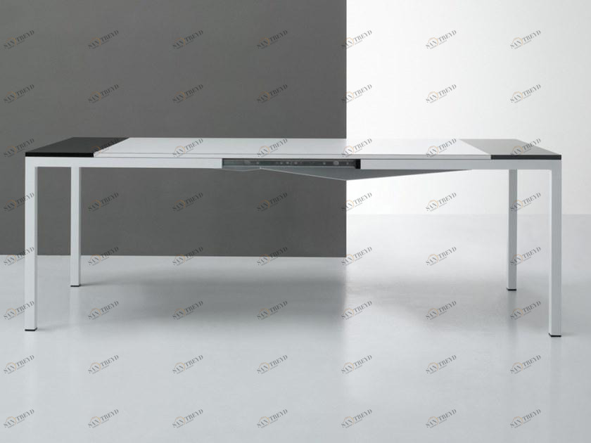 De Rosso Прямоугольный раздвижной стол со столешницей из hpl Square sun-id-1473120