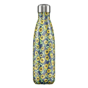 Термос 500 мл синий с желтым Floral Sunflower CHILLY'S BOTTLES ДИЗАЙНЕРСКИЕ 00-3947981 Желтый;синий