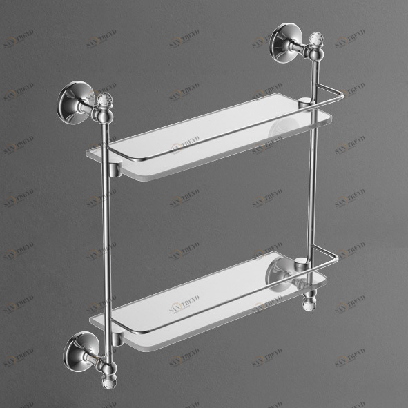 Двойная стеклянная полка ART&MAX ANTIC CRYSTAL AM-E-2682BSJ-Cr 