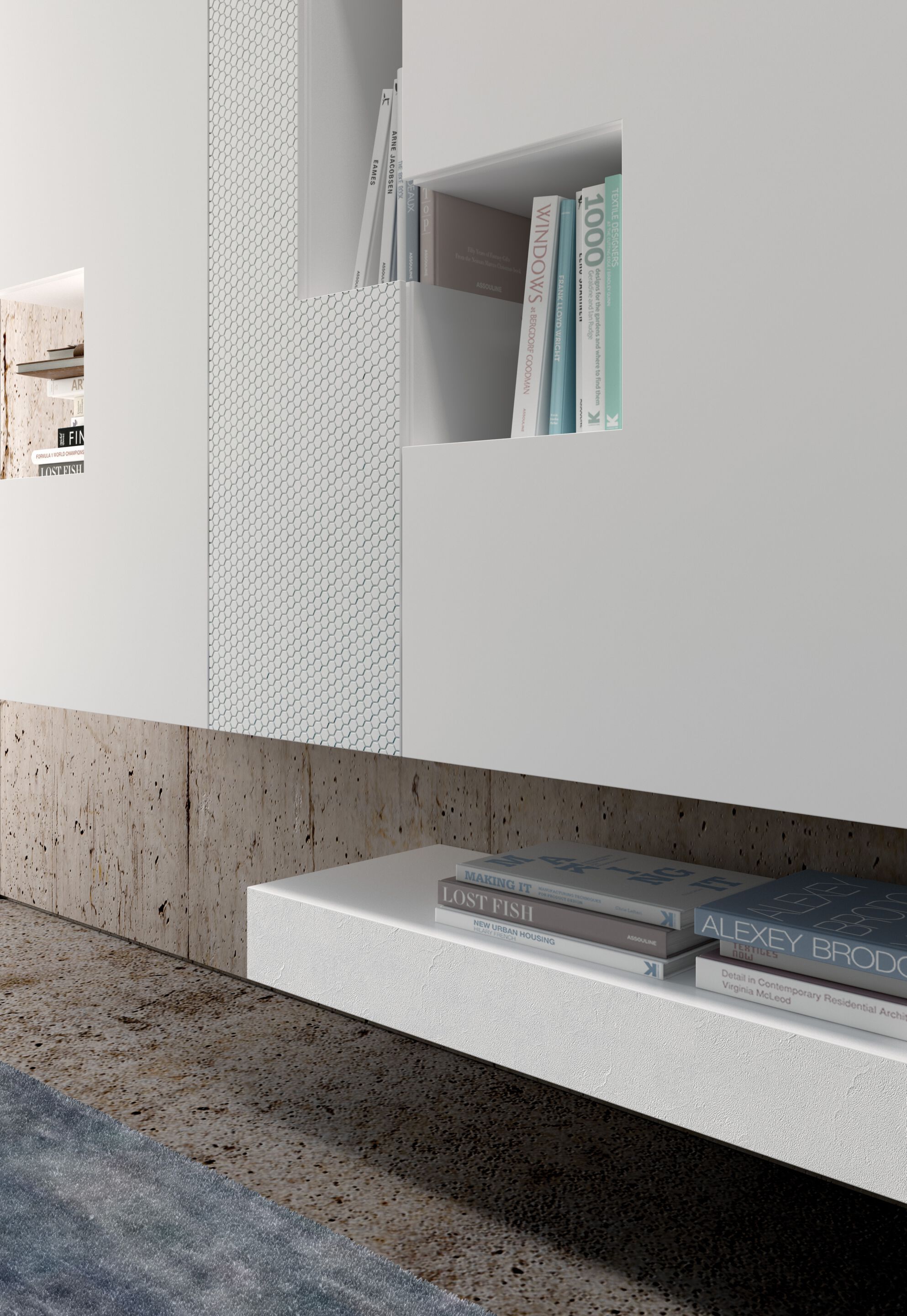 Деревянная секционная оборудованная стена Voltan соты ARCH-00141312 - Вид №1