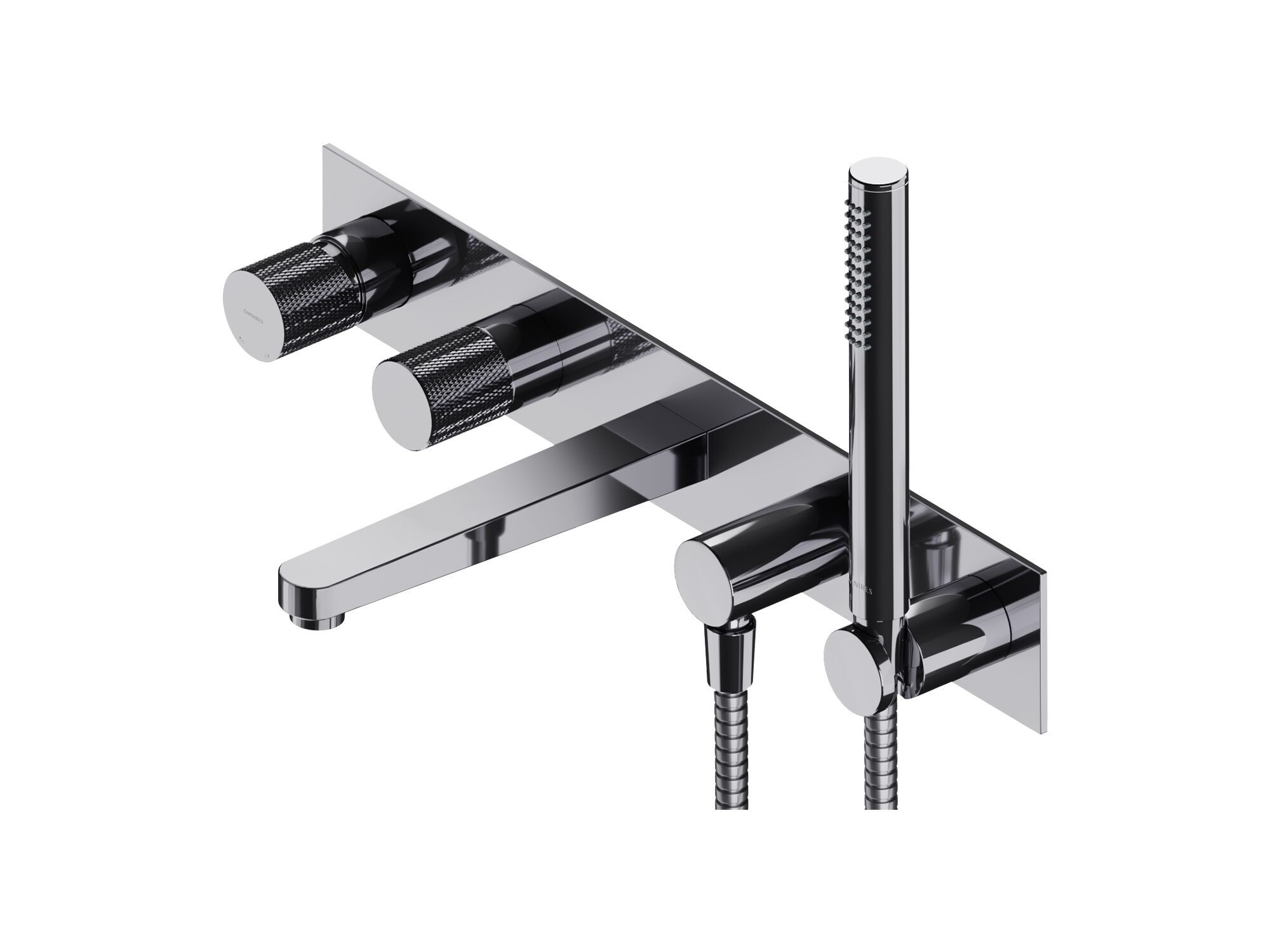 Встраиваемый смеситель для ванны с 5 отверстиями и ручным душем OMNIRES Contour ARCH-00055375