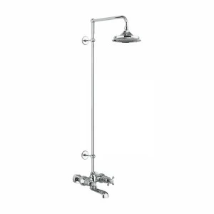 Душевая стойка c внешним термостатом, настенный BT2WS c душевой насадкой 6'' Tay Burlington T2WS, V16, V22/ARCV22 CHR