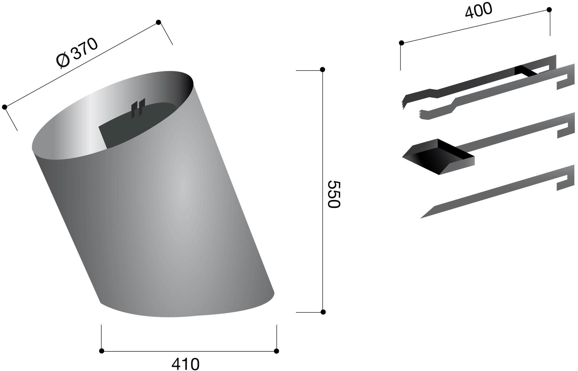Focus creation Подставка для журналов из стали sun-id-1387258 - Вид №1