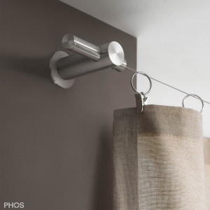 SSL2055Set5SU1868 Боковая система натяжения троса через внутренний угол, пролет до 5 м, расстояние до стены 4,4 см PHOS