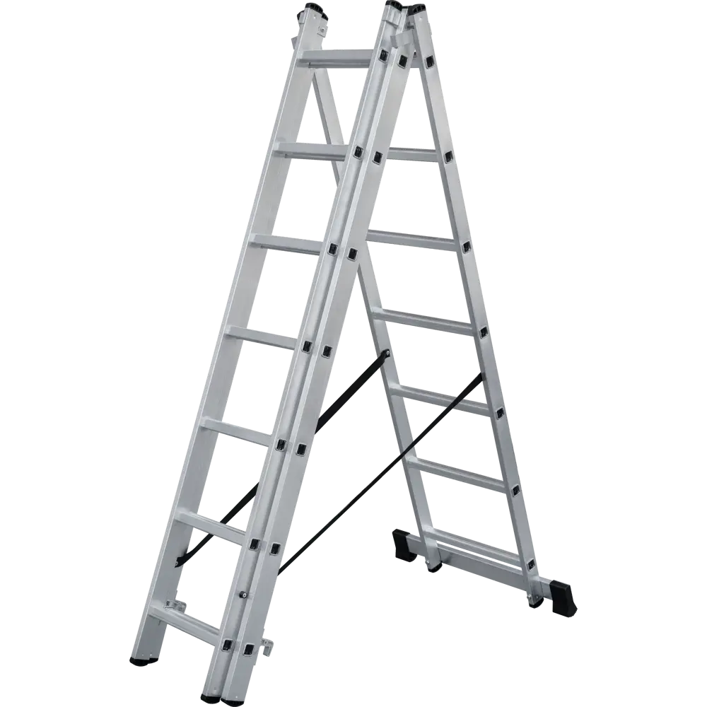 Лестница 3-секционная DILWIS 7 ступеней максимальная нагрузка 150 кг STLM-2184077
