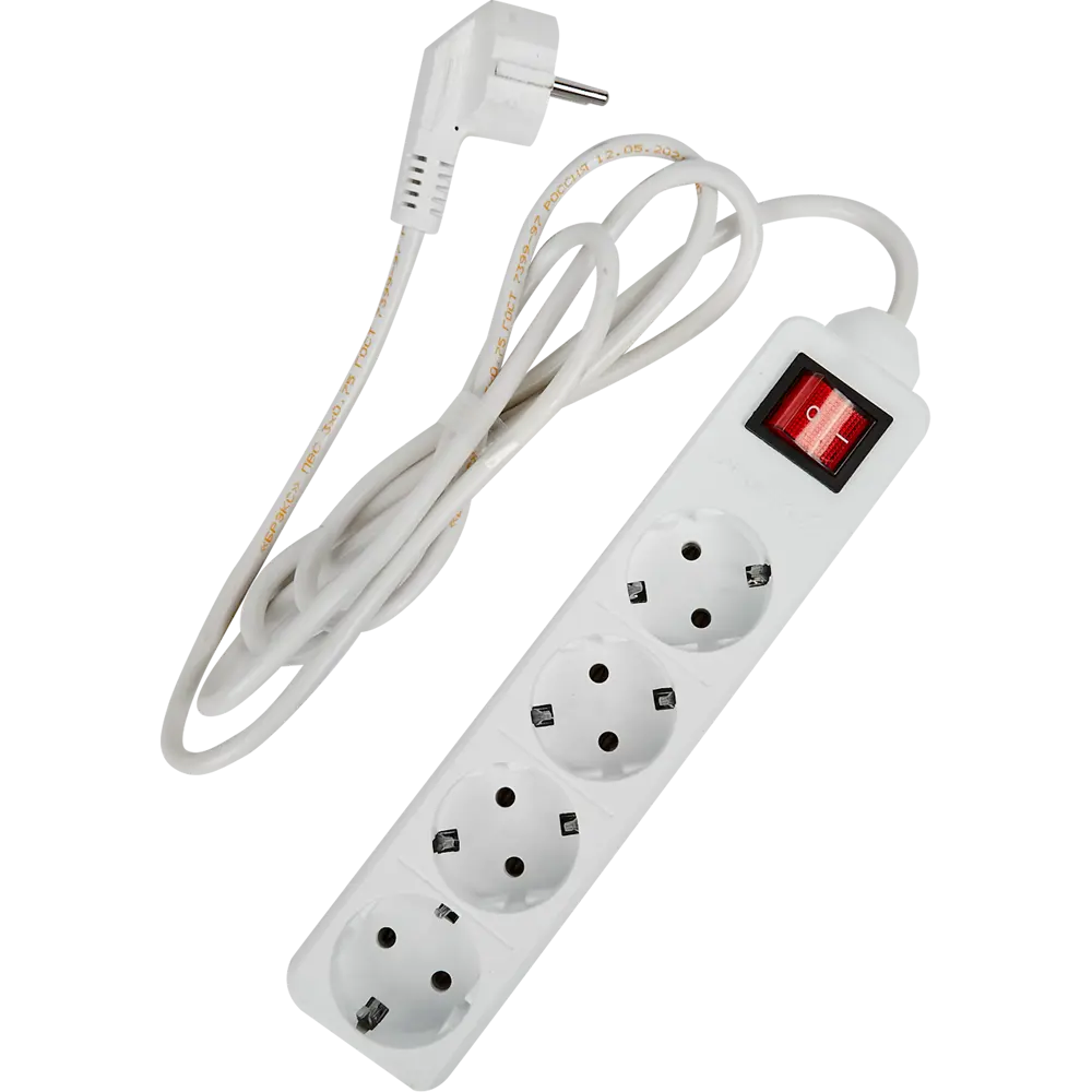 Удлинитель Защита Про с заземлением на 4 розетки, 1.8 м 82741174 STLM-0035241