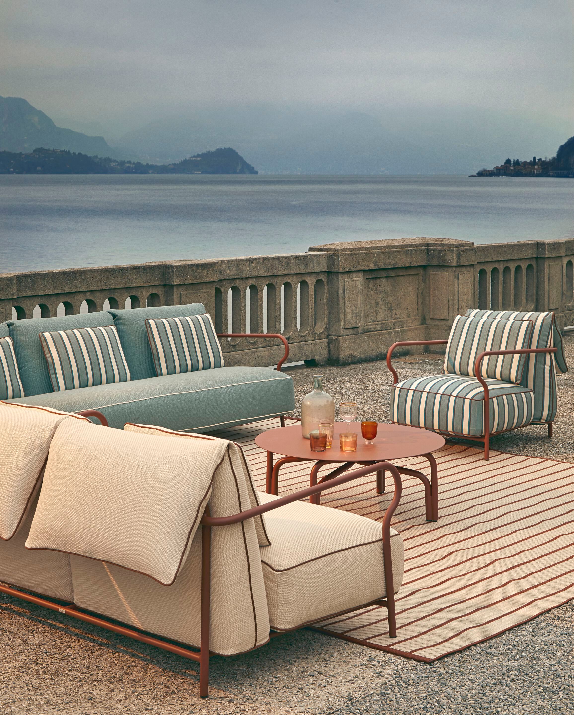 2-местный алюминиевый садовый диван Unopiù Salò ARCH-00135570 - Вид №3