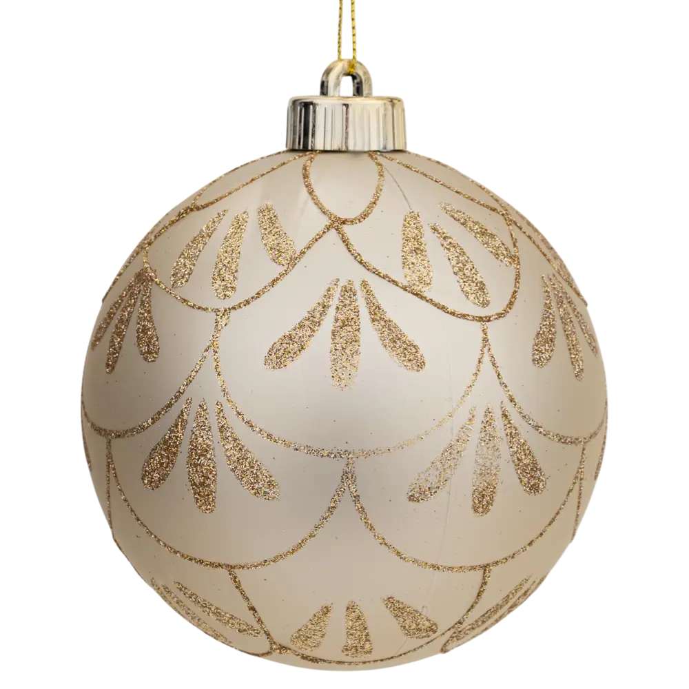 Набор елочных шаров KREAFORTA золотистые с блестками 38 шт (диаметр 4-12 см) 89420562 STLM-1583448 - Вид №4
