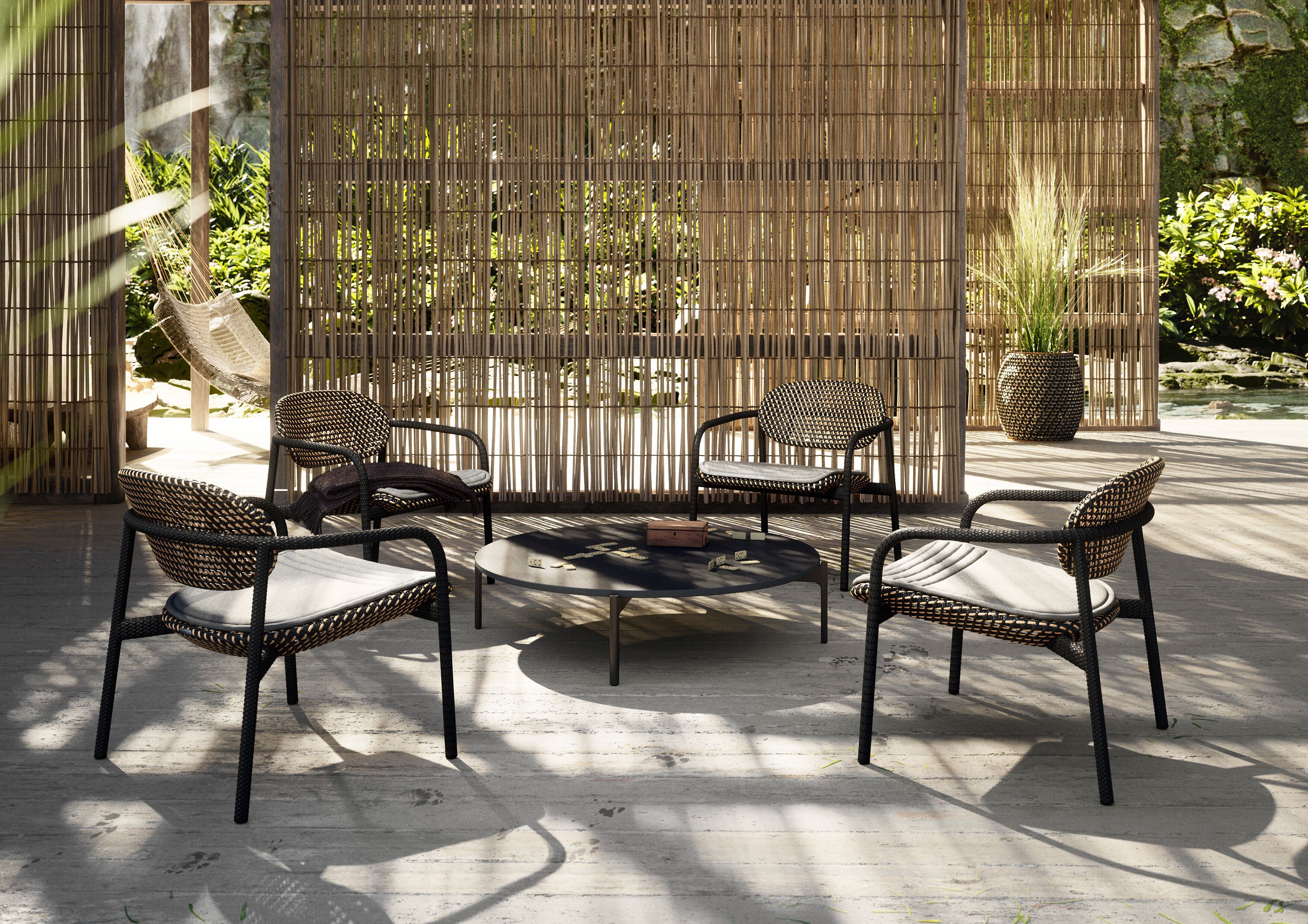 Круглый алюминиевый журнальный столик с порошковым покрытием HPL Top DEDON IZON ARCH-00138838 - Вид №5